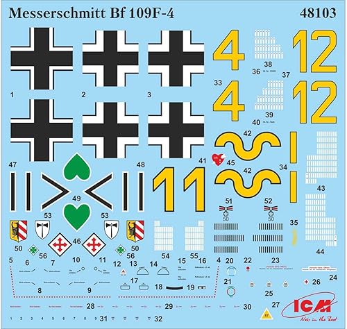 Miniatura 2 de ICM Modelos Bf 109F-4 Kit de construcción de caza alemán
