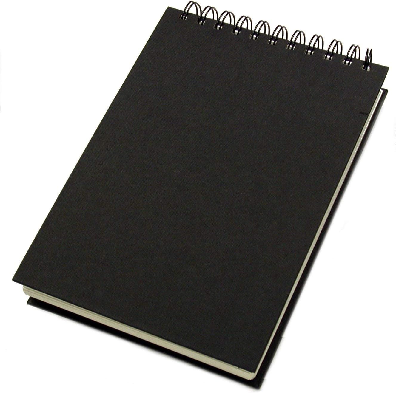 Hahnemuhle Sketch Book D&S, 140gsm Book, Black with spiral binding, A5 Portrait