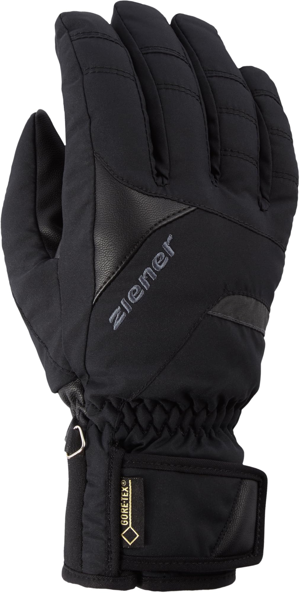 Ziener GUFFERT GTX Glove Alpine rękawice narciarskie/do sportów zimowych, wodoodporne, oddychające, grafitowe/czarne, 10