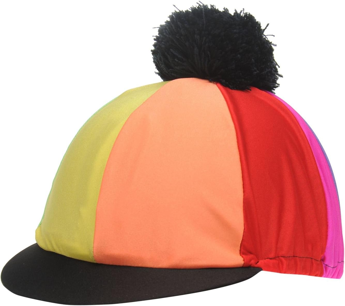 Carrots Kids Girls Rainbow Hat Cover Stretch Bobble Panel