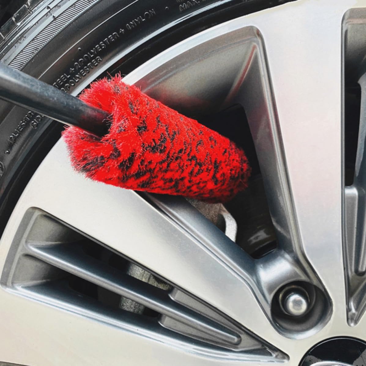 ibasenice Set di 3 Spazzole per Pulizia Pneumatici Auto in Fibra Pom | Cerchi e Gomme, Utensile Pratico e Facile da Trasportare, Pulizia Precisa delle Ruote