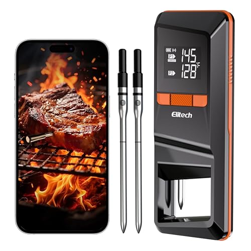 Digital BBQ Thermometer, Bluetooth Wireless Meat Thermometer for Grilling and