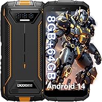 Vista 1 de DOOGEE S41T Smartphone resistente desbloqueado 2024, batería Android 14,6300mAh, 8GB+64GB, teléfono resistente 4G Dual Sim, cámara de 13 MP