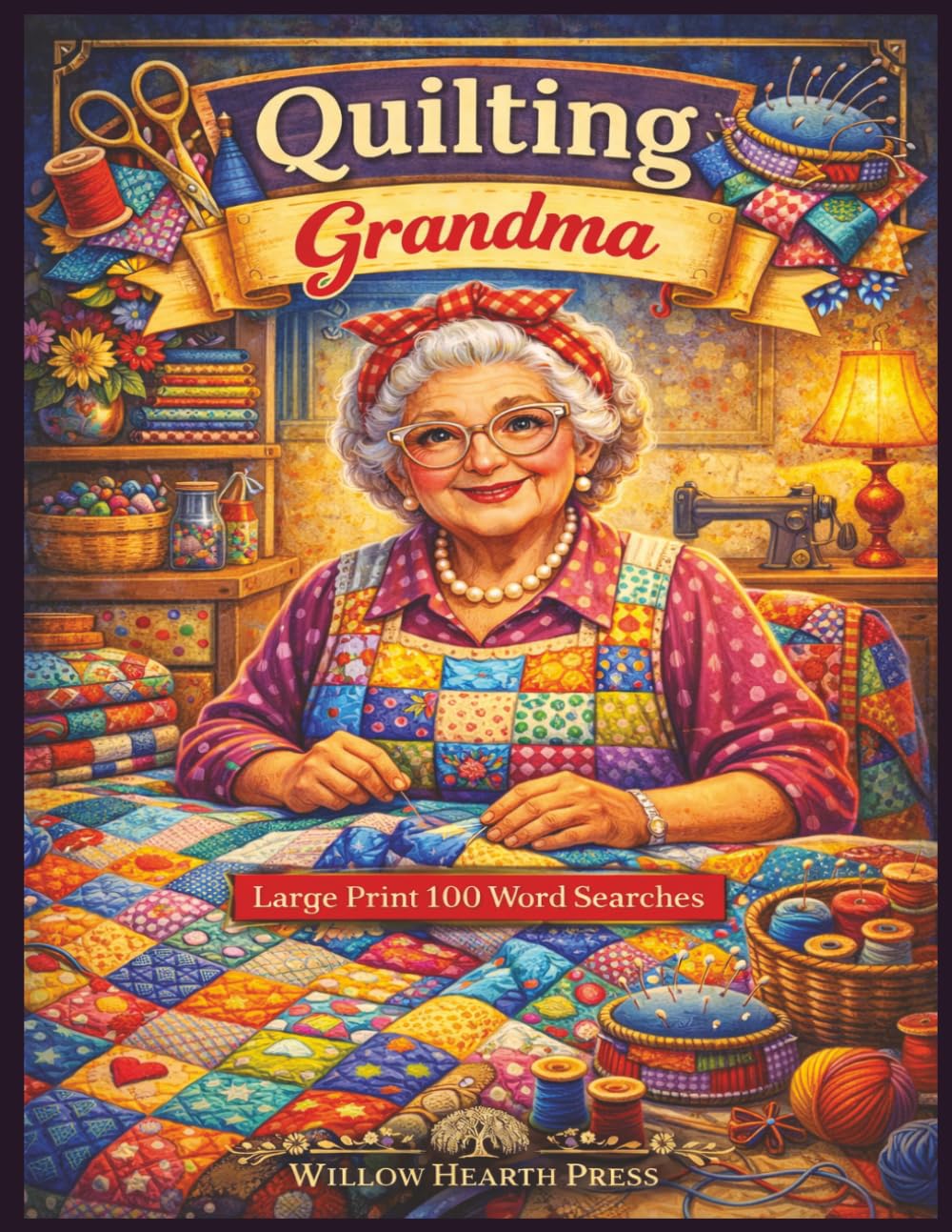 Quilting Grandma: Large Print 100 Word Searches