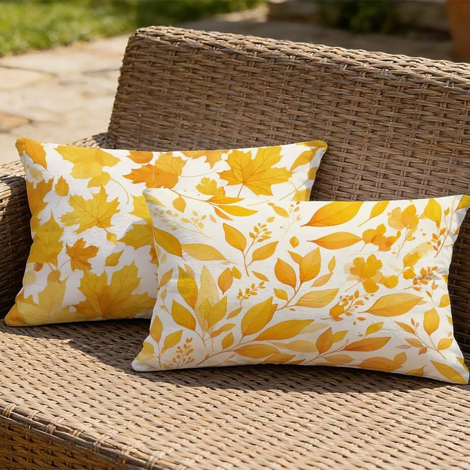 Housse de coussin extérieur imperméable 60x80 anti-UV M-P338 jaune