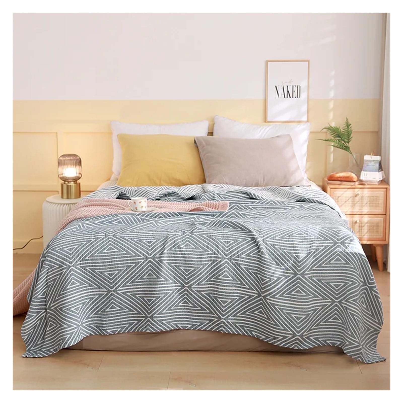 BAYNOPURIN Sofa Blanket Cotton Gauze Thin Summer Cooling Towel Blanket Bedspread on Bed Picnic Sofa Bedding Coverlet Sleeping Nap Quilt