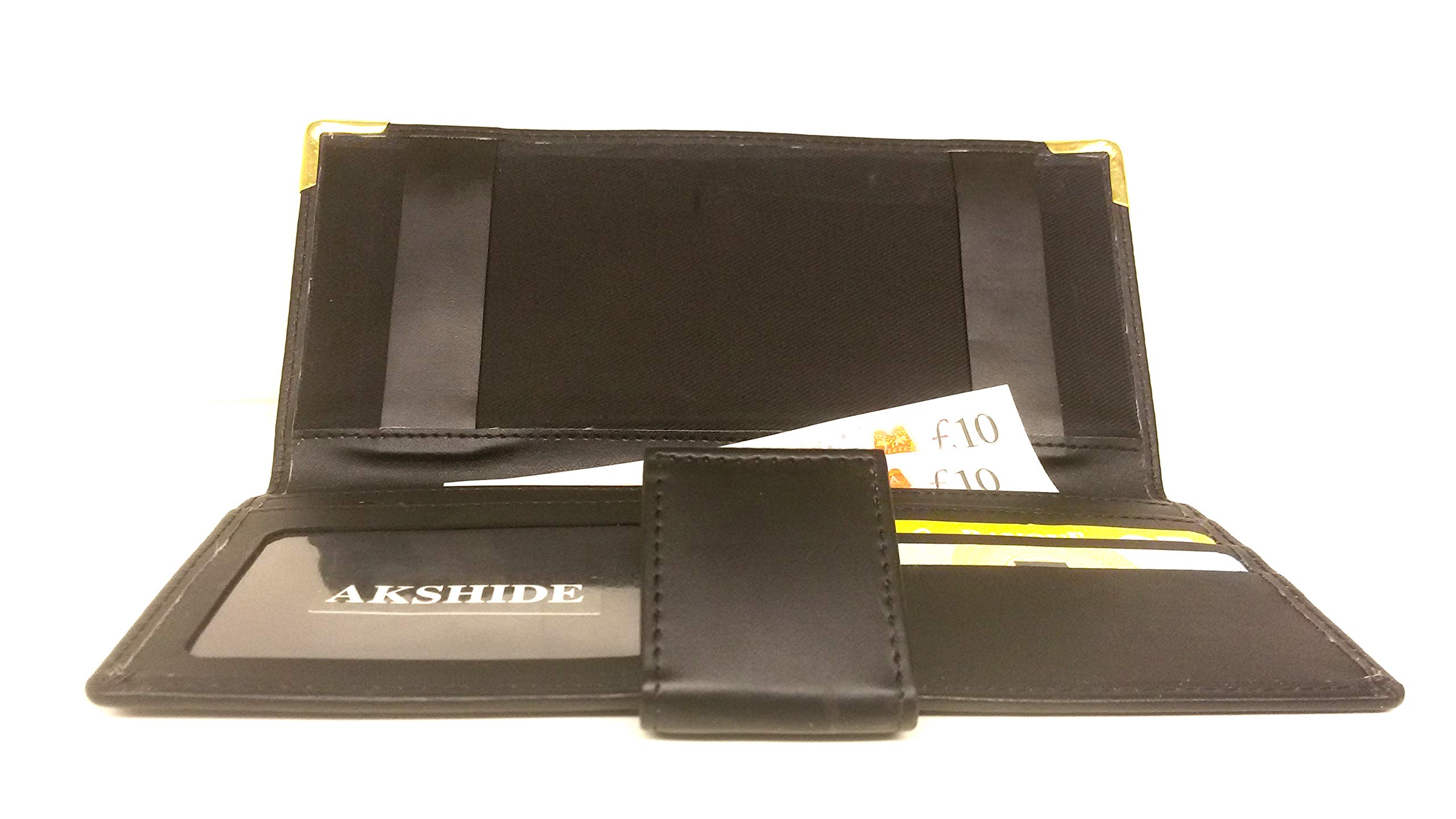 AKSHIDE Looped Leather Cheque Book Holder /Leather Cheque Book Cover