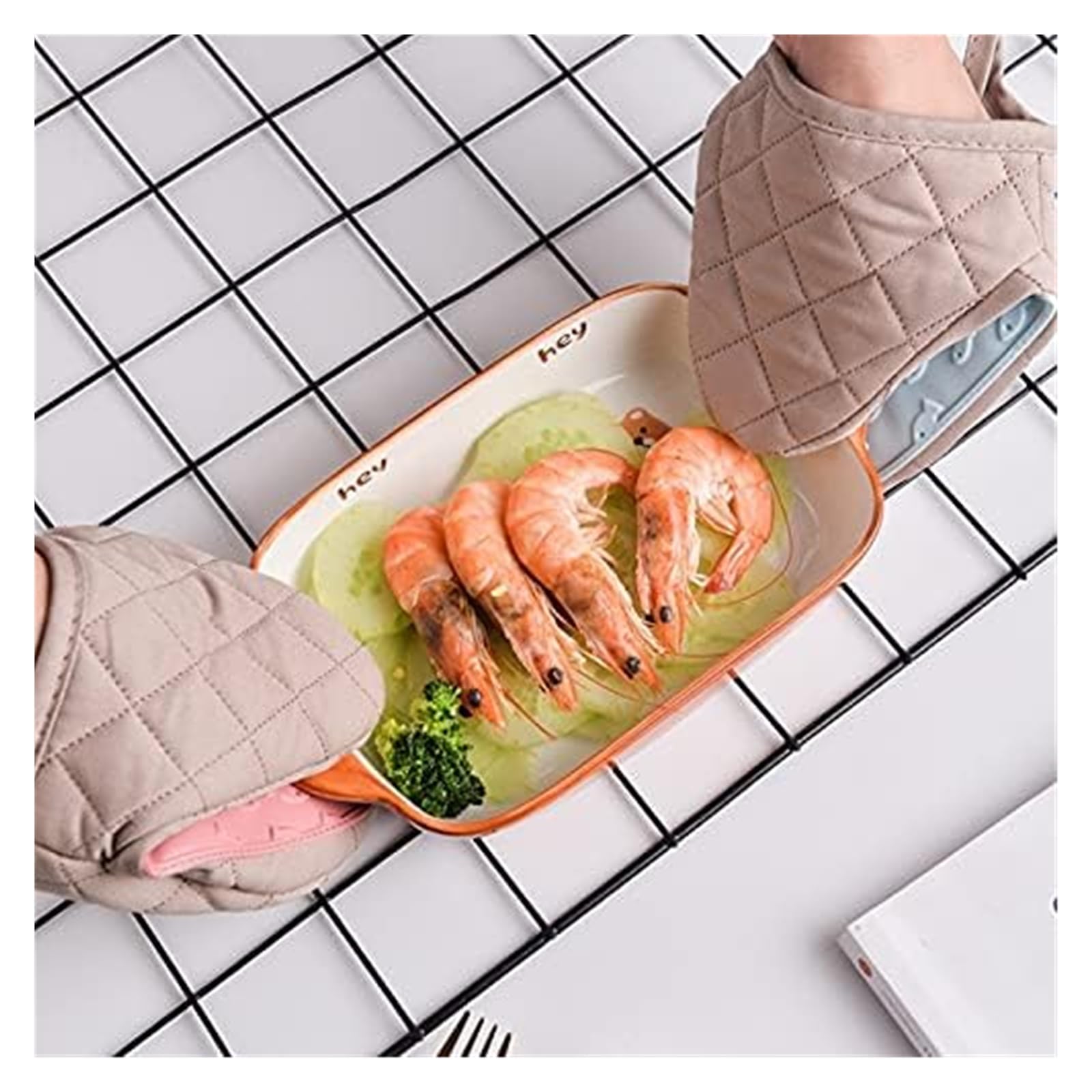 Mitaines de four Gadgets de cuisine Gants de barbecue 1 pc Gant de four en silicone à suspendre Gants résistants à la chaleur en coton for four de cuisine for la cuisson Cuisine (Color : A)