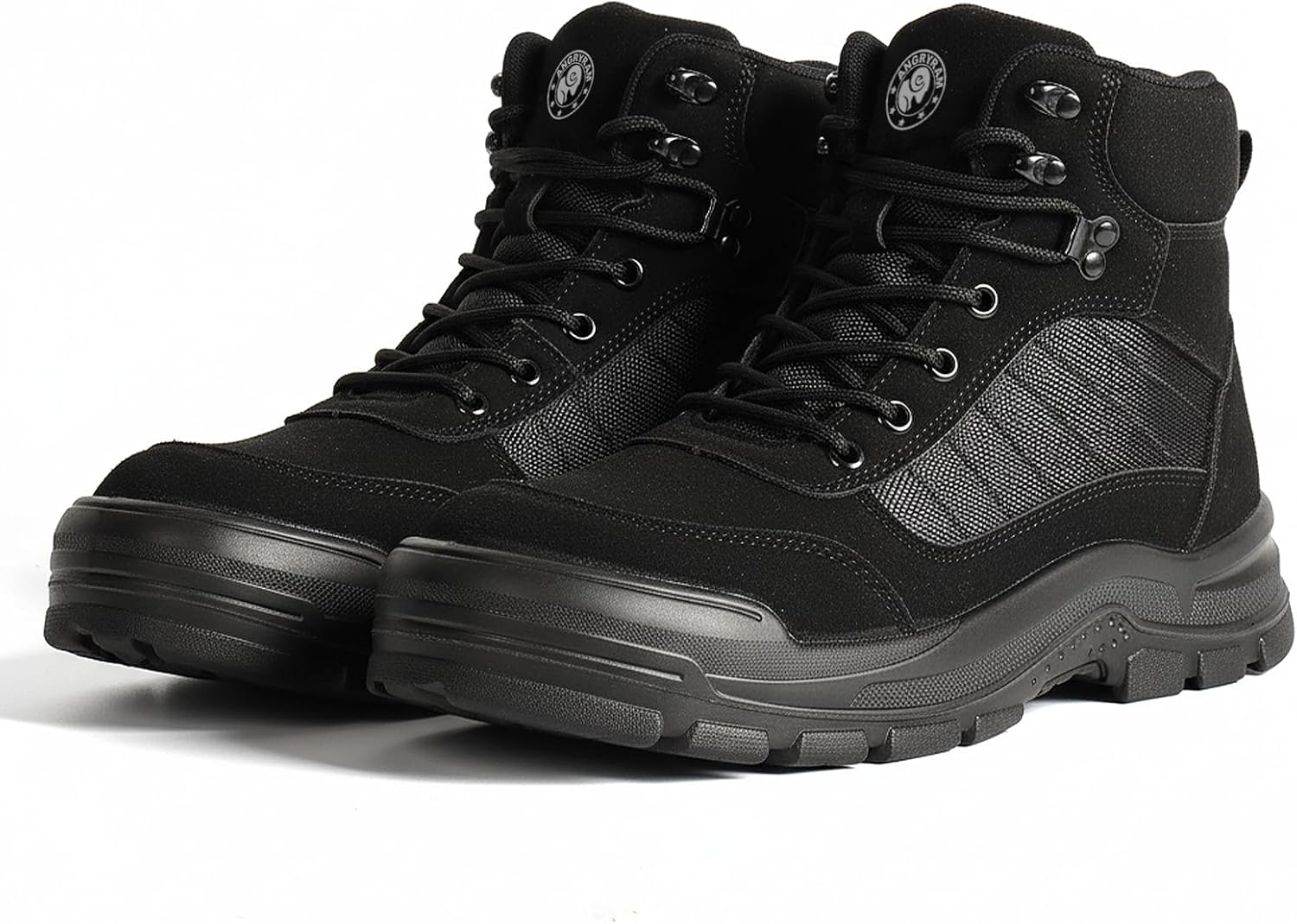ANGRYRAM Steel Toe Boots for Men Women Lightweight Comfortable Steel Toe Shoes Puncture Proof Slip Resistant Construction Work Boots for Men Indestructible Safety Work Shoes
