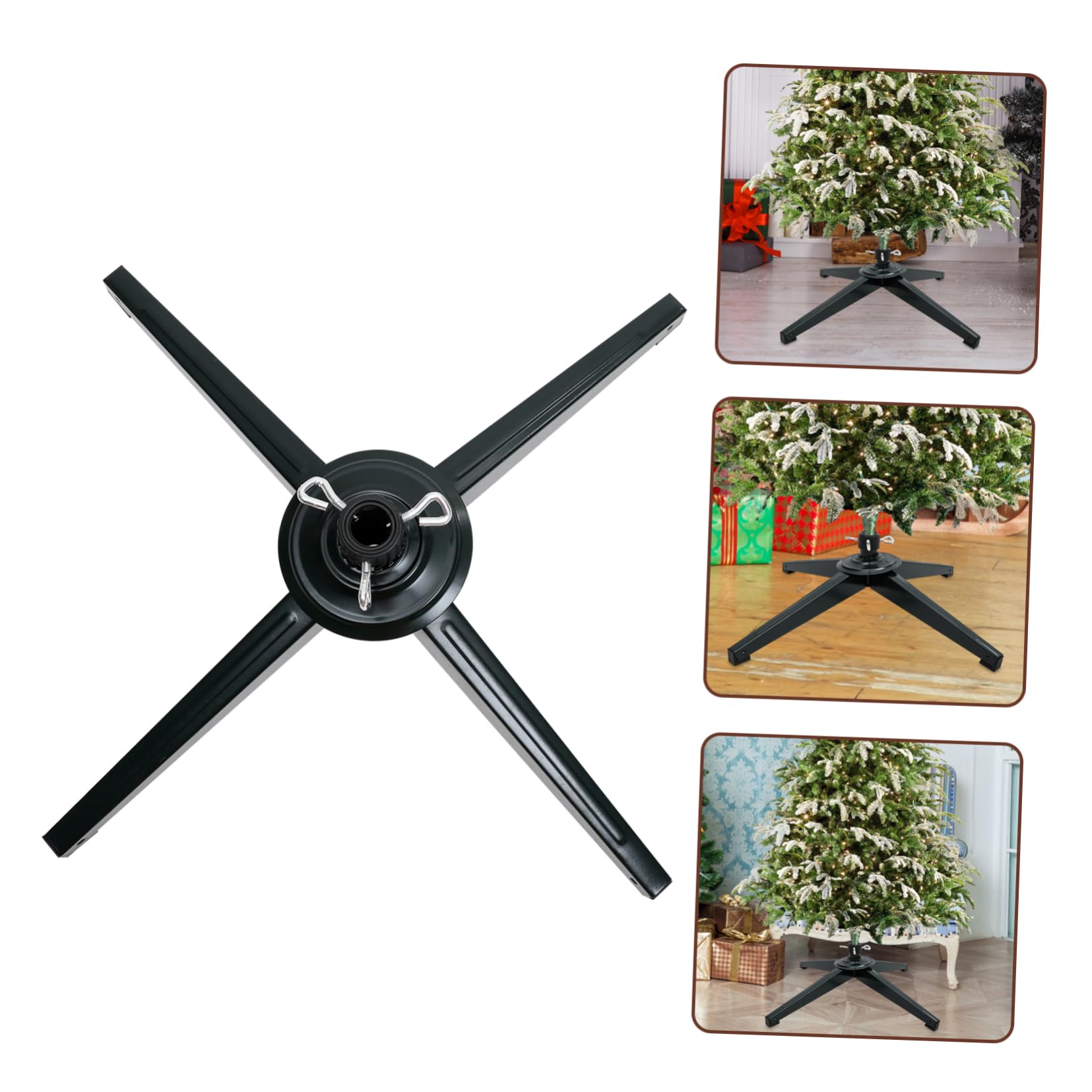 Soporte de Árbol de Navidad de Hierro Resistente con Base Estable para Decoración Navideña para Fiestas y de Almacenar