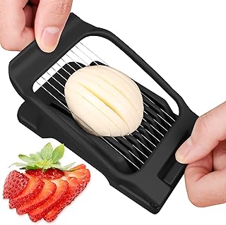 Codoule Black Egg Slicer for Hard Boiled Eggs Egg Cutter Strawberry Slicer