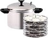 Vanacara Idli MakerCookerSteamer ~ Stainless Steel with Insulated Handles 24 Idli 24 Mini Idli Pot ~ Electric and Gas Stove Compatible 6 plates