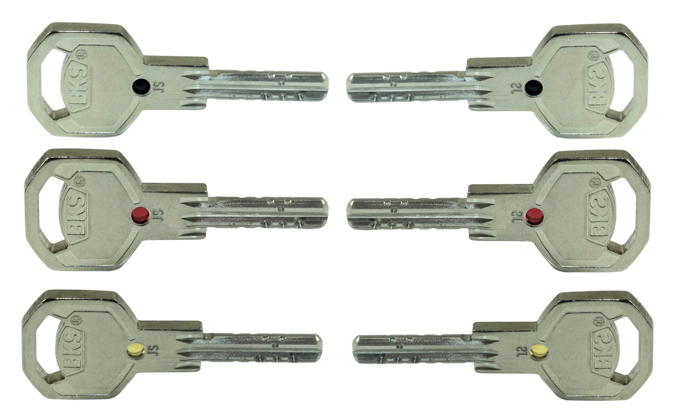 BKS Sicherheits Profilzylinder Janus Serie 46 (Sonderedition Schwarz/Rot/Gold), incl. 6 Schlüssel, Baulänge: 31/35 (30/35) mm mit Not und Gefahrenfunktion incl. SN-TEC Montagematerial