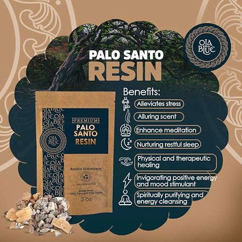 Miniatura 3 de Resina Palo Santo, 2 onzas, 100% natural y sostenible, calidad premium, aromaterapia, limpieza energética, prácticas espirituales, de origen ético
