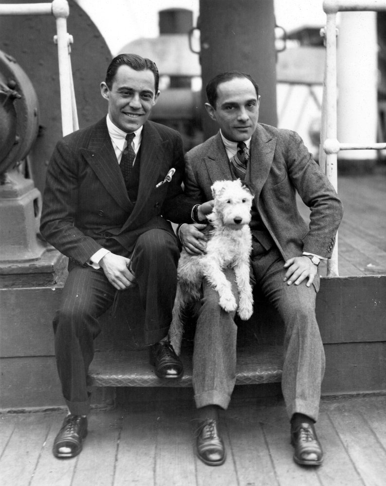 Rodgers And Hart Nrichard Rodgers (1902-1979) Left And Lorenz Hart (1895-1943) Songwriting Team Photographed In 1927 Poster Print by (18 x 24)