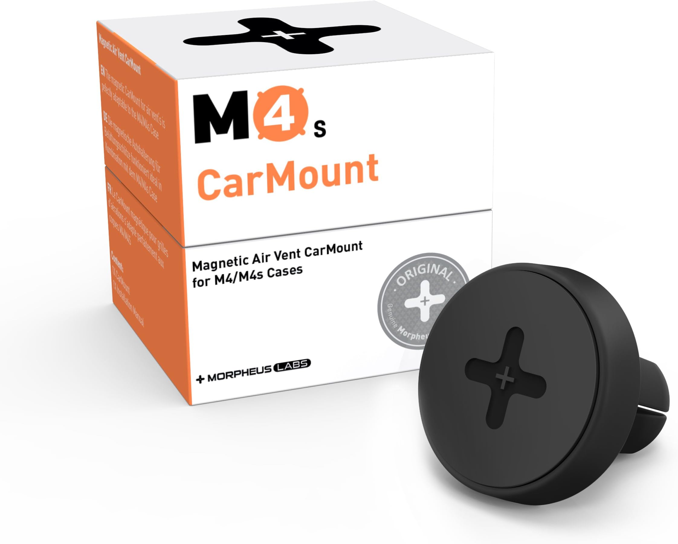 Morpheus Labs Car Mount air Vent - Magnetic for M4s Cases (iPhone 6/6s; iPhone 8/7; iPhone 8 Plus/iPhone 7 Plus; iPhone X/Xs/ 10)