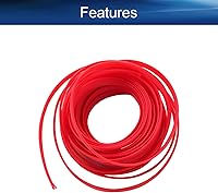 Vista 14 de Bettomshin 1Pc 16.4Ft(5m) Cable Management Sleeve, 5/16"(8mm) Width PET Red Cord Protector, Wire Loom Tube Insulated Split Sleeving for USB Cable