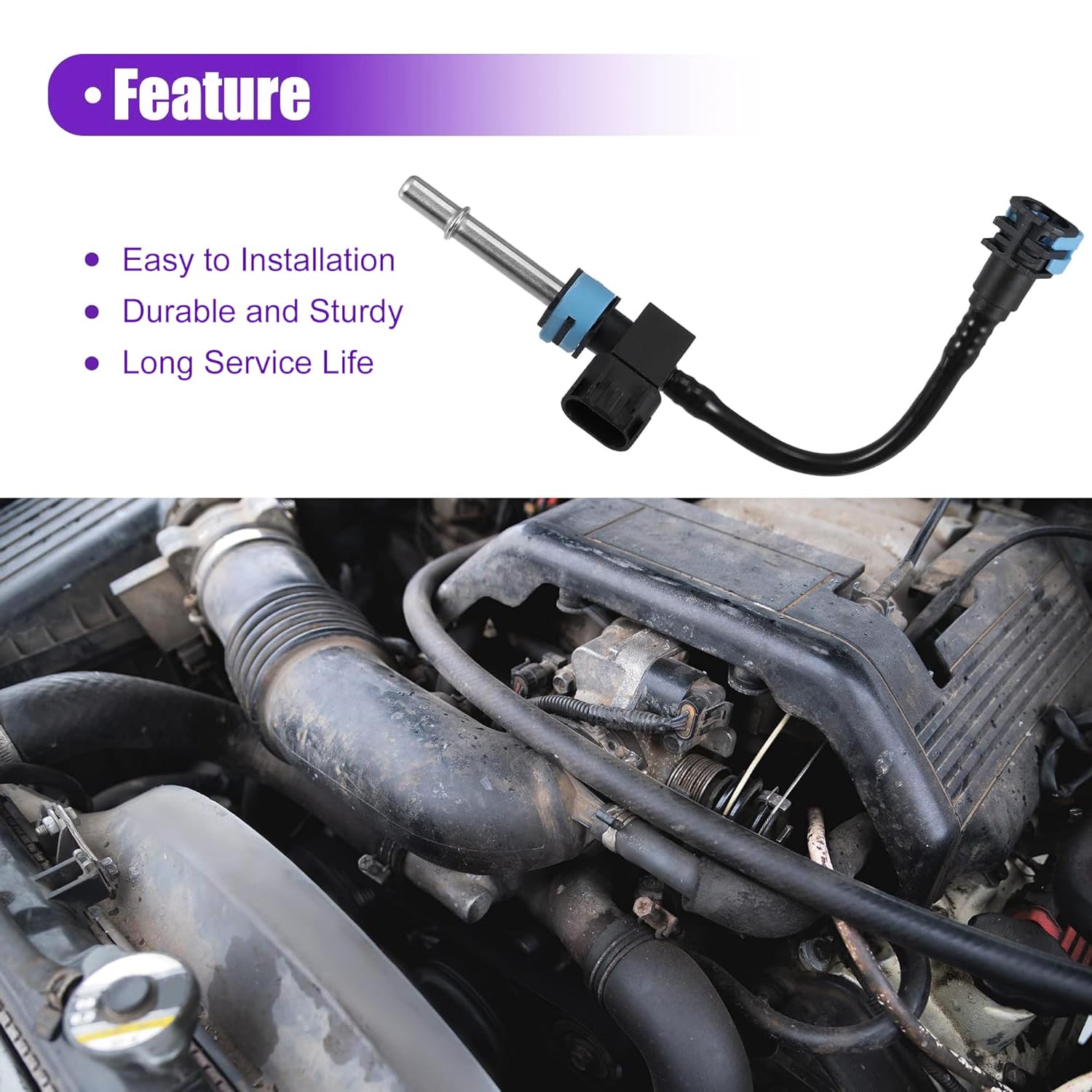 Tube de capteur de pression de carburant de remplacement pour Dodge Ram 1500 5.7L V8 2014-2018, 2019-2021 Classic, remplace les références 68268053AA, 68268053AB et 68264607AA