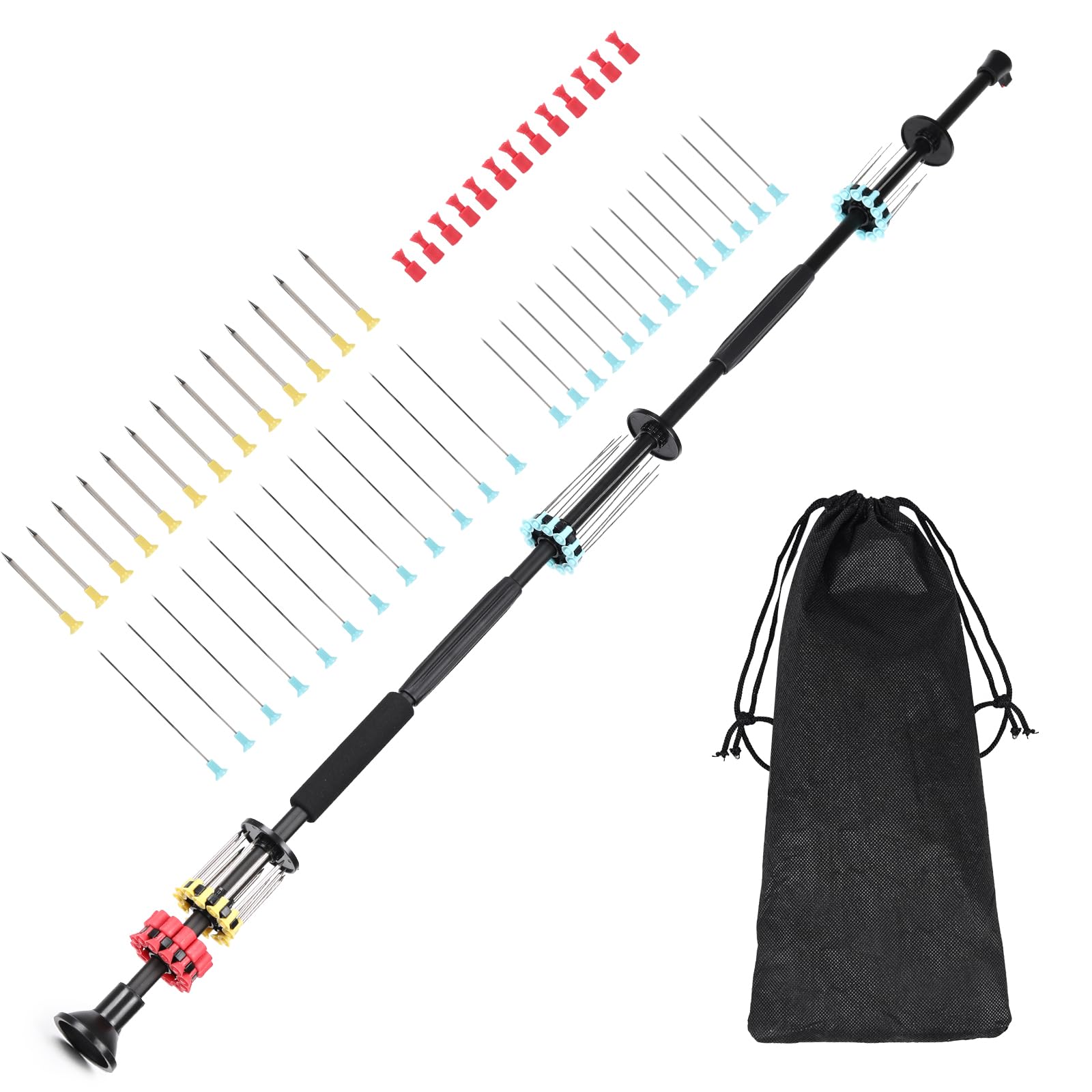 Uolent 24 Inch Portable Air Blow Gun Kit - .40 Caliber Blow Gun with Darts Set, Adult Impact Dart Gun, Outdoor Target Practice Tool with Carry Bag, Back