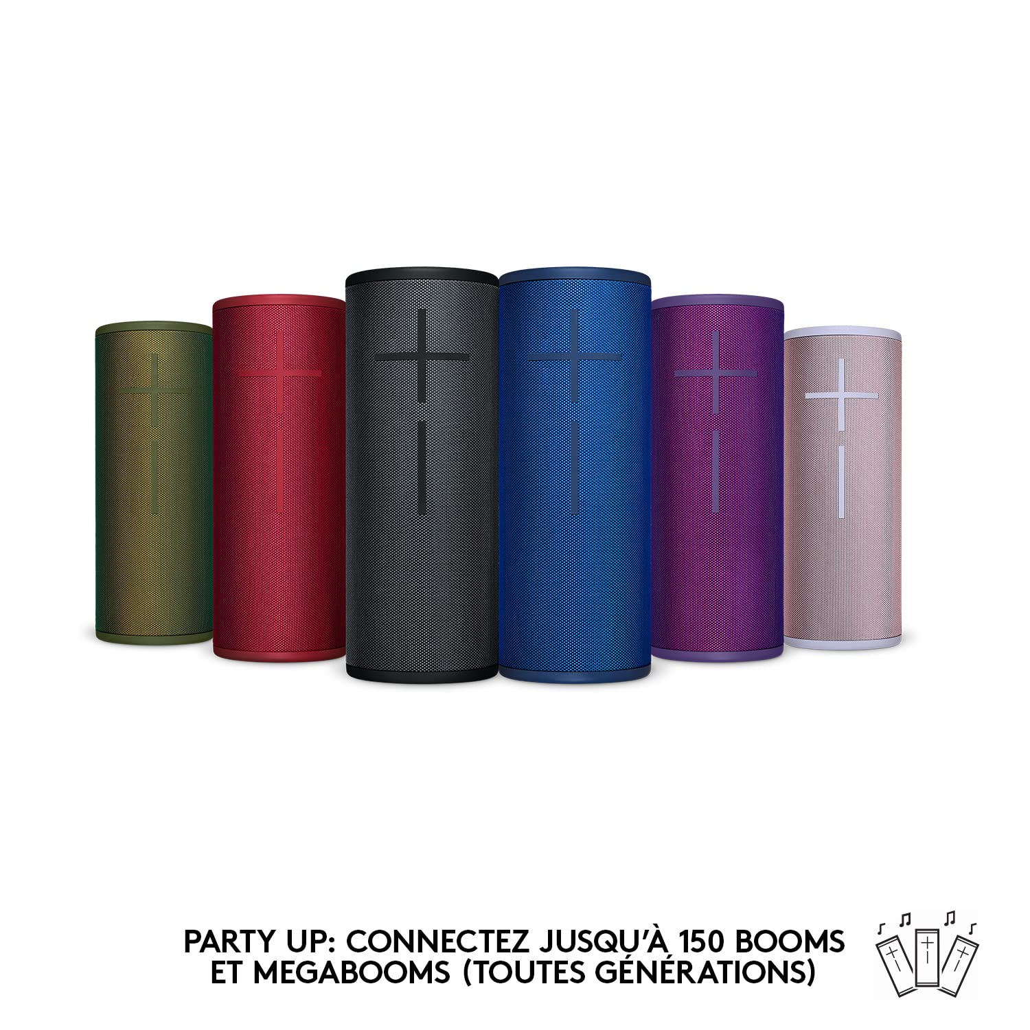 Ultimate Ears Megaboom 3 Enceinte sans Fil Portable Bluetooth, Basses Profondes, Bouton de Contrôle Facile, Etanches, Flottante, Connexion Multiple, Batterie Longue Durée 20h - Noir