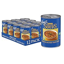 Amy’s Soup, Vegan Hearty French Country Vegetable Soup, Gluten Free, Made With Organic Rice, Vegetables and Herbs, Canned Soup, 14.4 Oz (12 Pack)