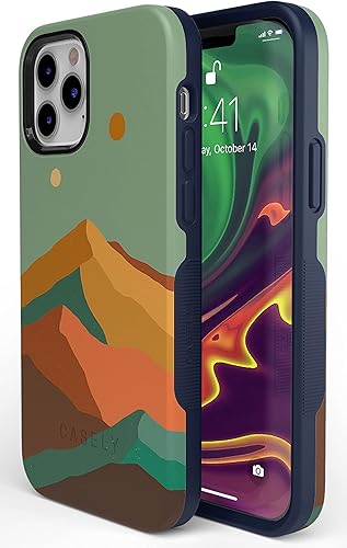Miniatura 4 de Casely Funda para iPhone 1212 Pro Endless Peaks Colorblock Mountain Compatible con MagSafe Diseño protector audaz