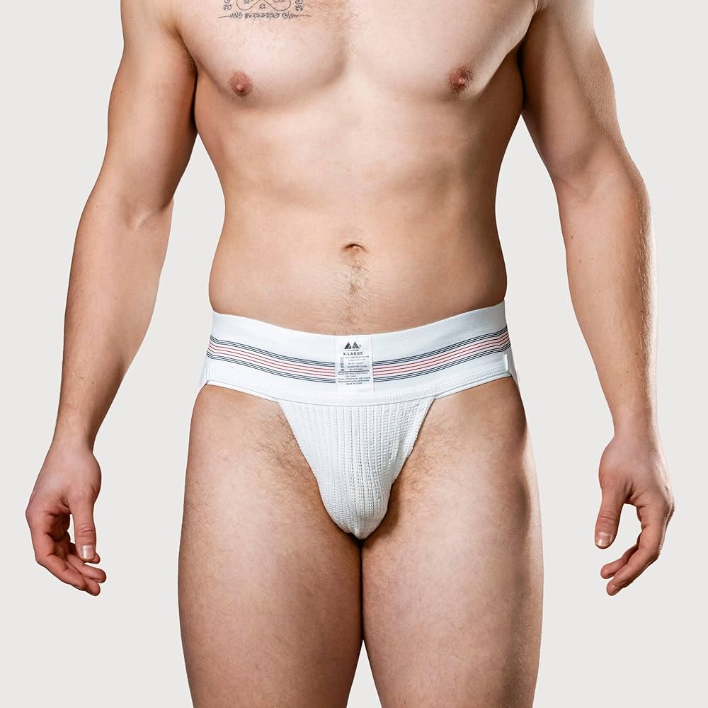 BIKE Jockstrap SMALL ホワイト Meyer Marketing Oryginalna edycja Jockstrap 3 in White, S
