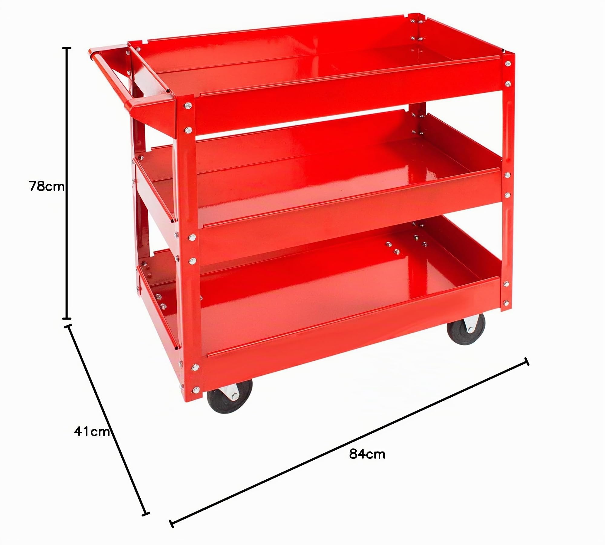 TecTake Chariot servante d'atelier à outil sur roulettes - diverses modèles - (3 étagères | No. 400880)