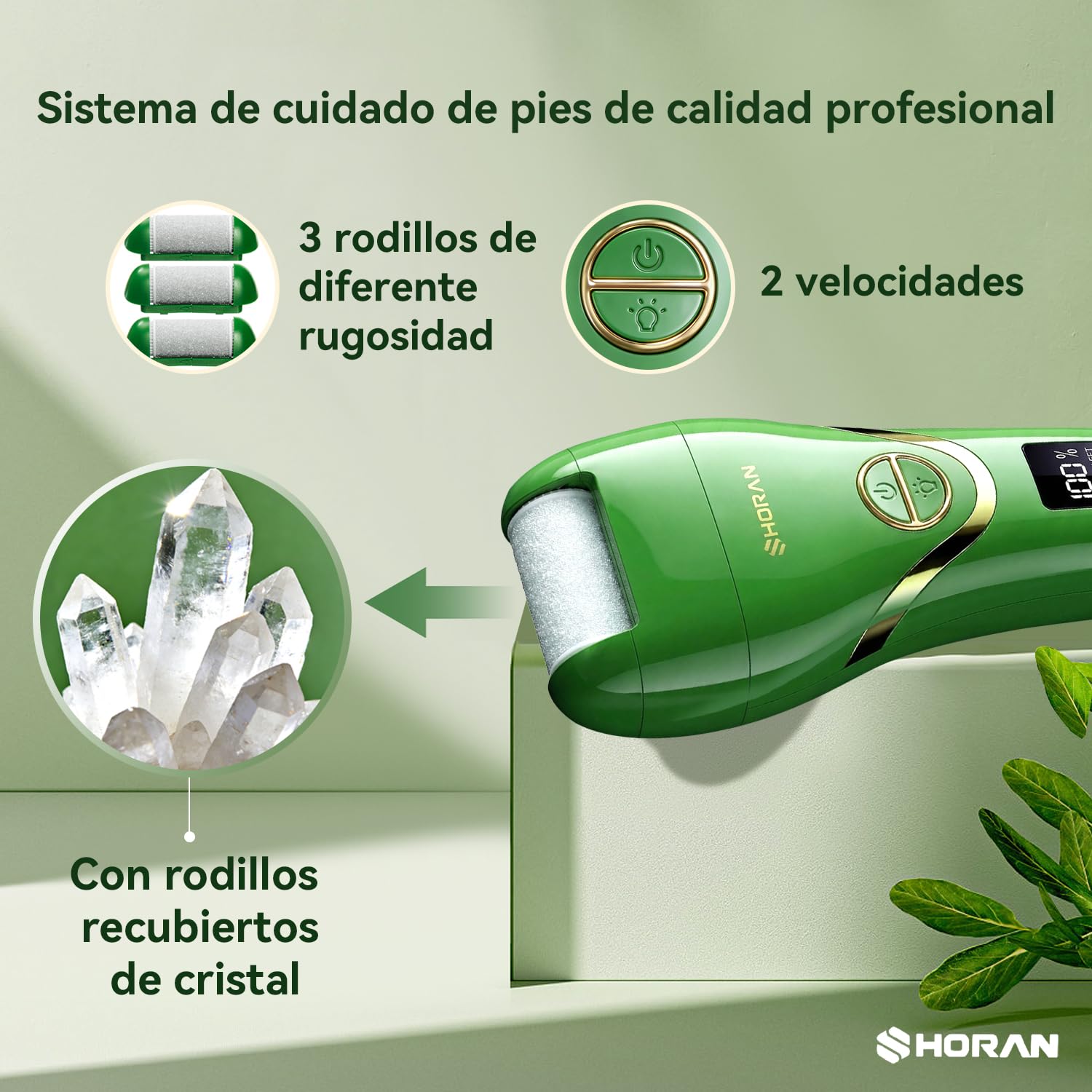 SHORAN Lima Electrica Pies Durezas, Pedicura Profesional Quita Durezas Electrico, Maquina pies para Exfoliante Eliminar Durezas y Callos, Lima Pie Durezas Recargable con 2 rascador pies e 3 Rodillos