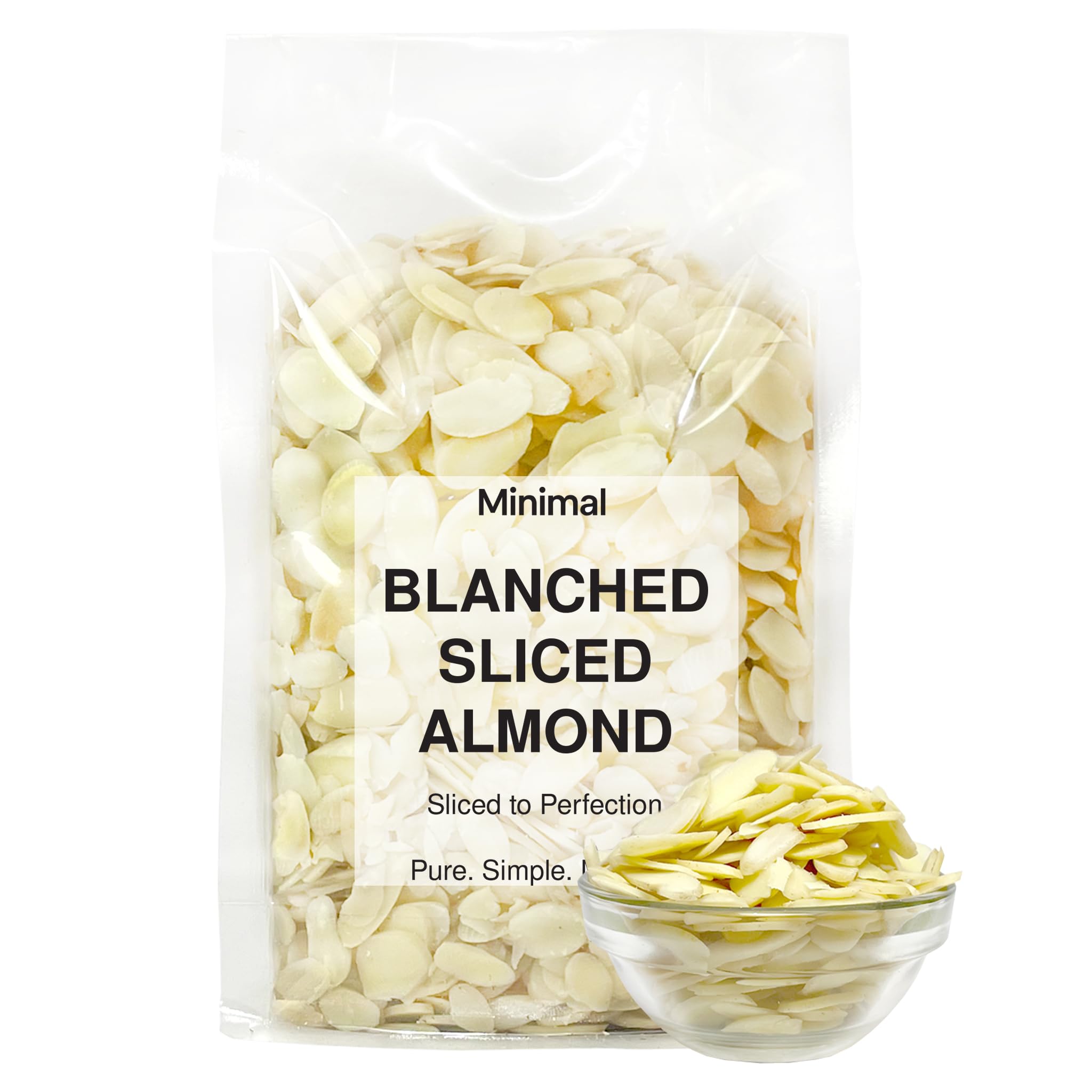 Sliced Blanched California Almonds, 200g (Badam Flakes, Perfect for Garnish, Baking and Salads)