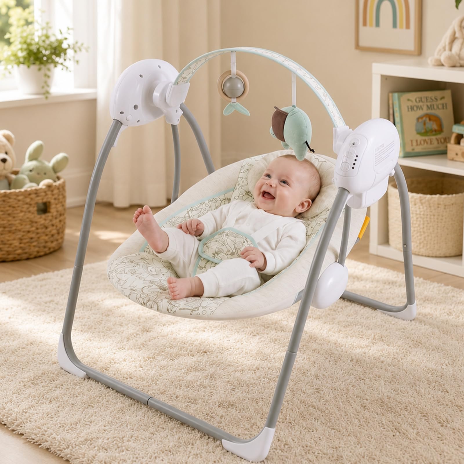 Photo 1 of Portable Baby Swing for Infants,Compact & Foldable Infant Swing,0-9M, 20 lb