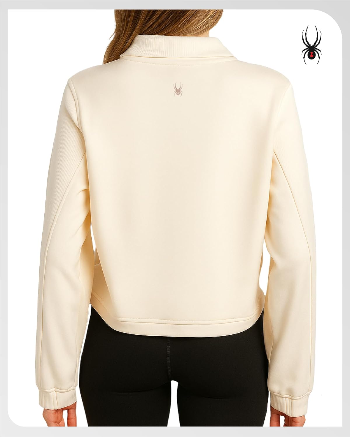 Spyder Womens Quarter Zip Pullover - Performance Fleece Mock Neck Sweatshirt for Women - Workout Sweater for Golf Hiking Gym - Image 2