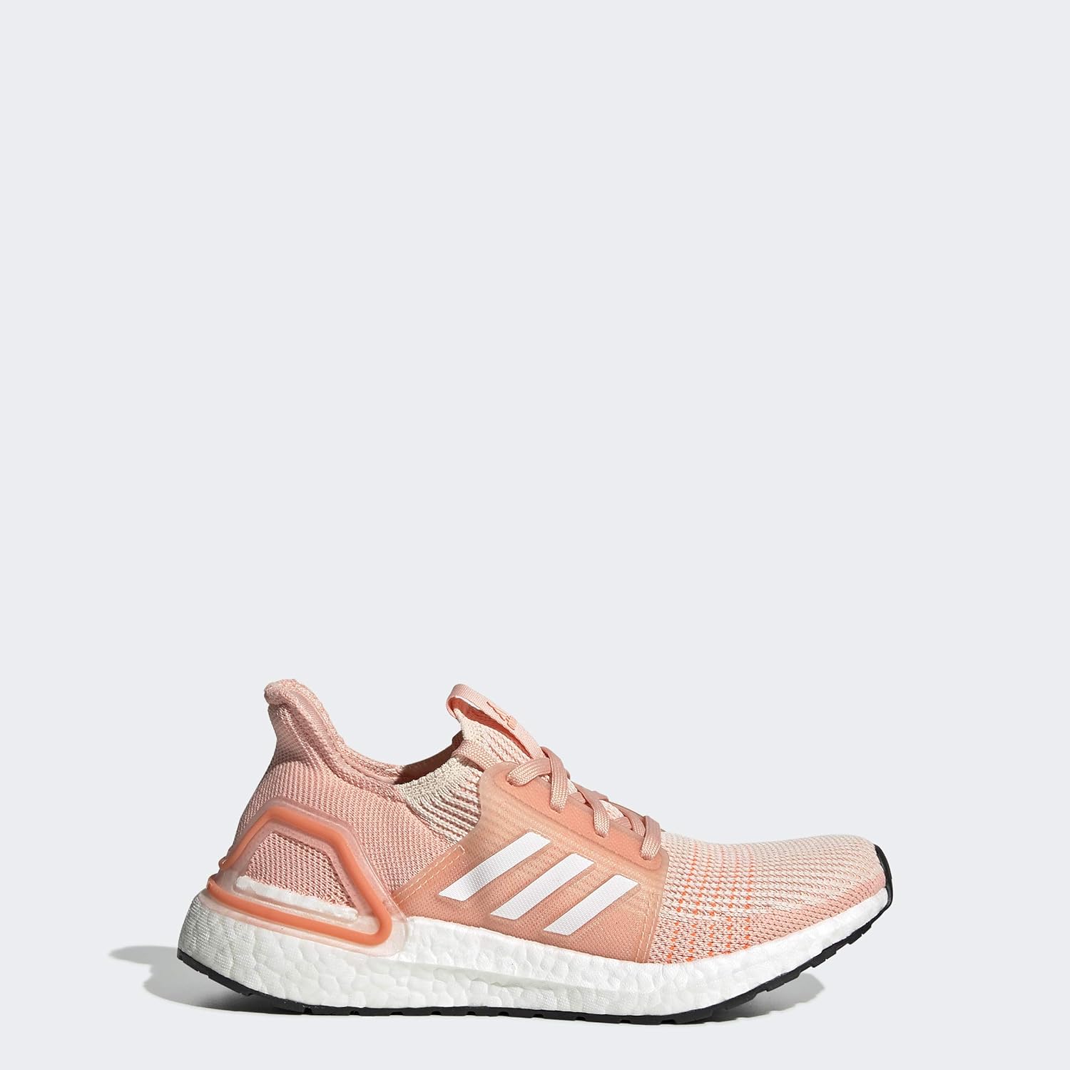 adidas Unisex-Kid's Ultraboost 19 Running Shoe, Linen/White/Glow Pink, 3.5 M US Big Kid