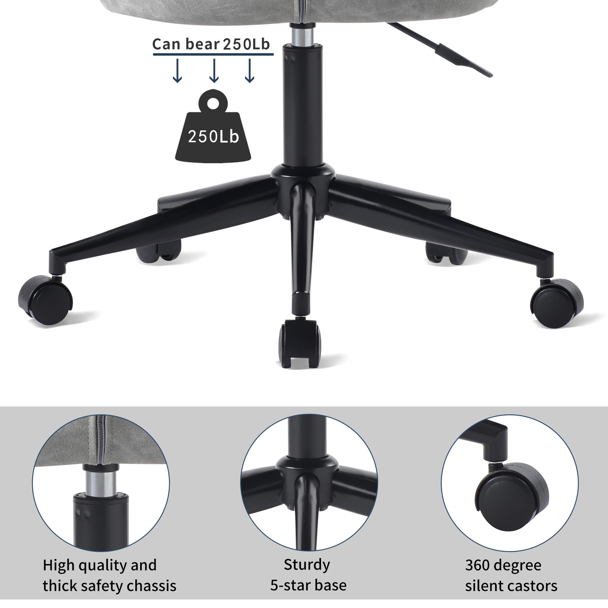 ModernLuxe Home Office Chair Swivel Ergonomic Desk Chair PU Leather