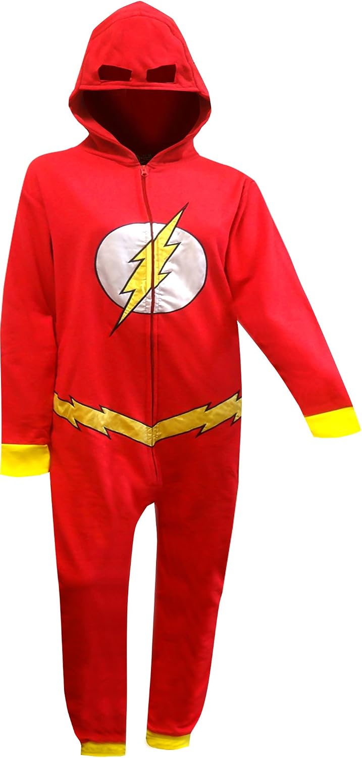 DC Comics The Flash Adult Hooded One Piece Pajama