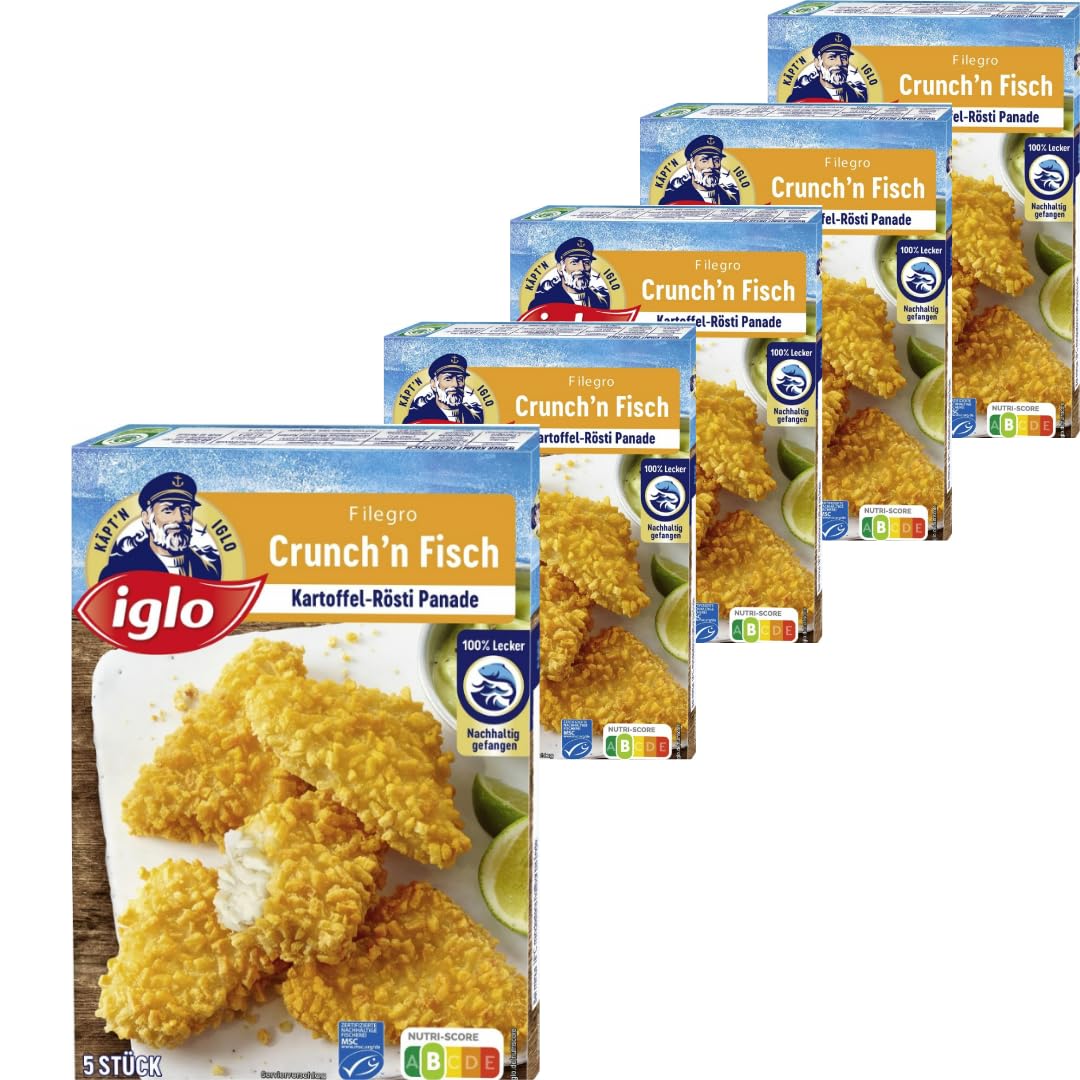 Iglo Filegro Crunch'n Fish 250g x 5 Stück