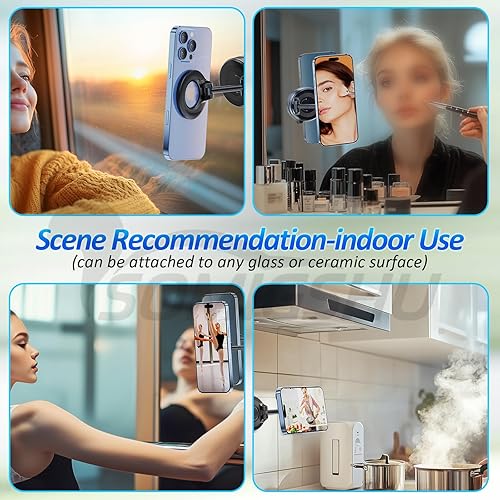 Miniatura 7 de Soporte magnético de teléfono para automóvil, soporte magnético de vacío ajustable de 360 grados, ventosa magnética al vacío para automóvil,