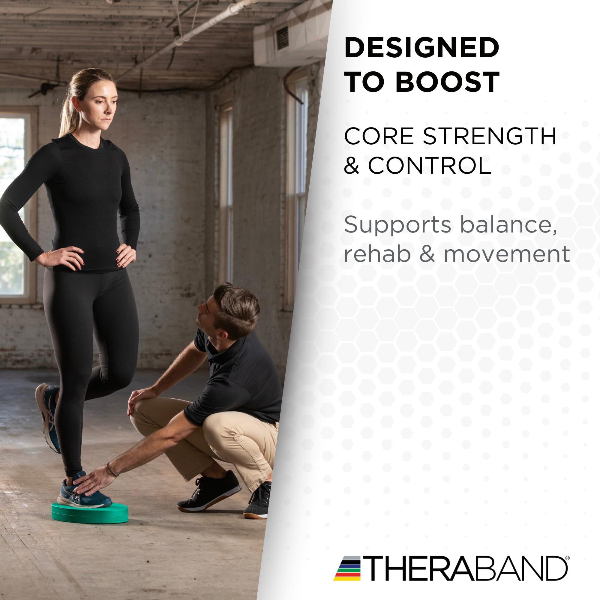Thera-Band 23305 - Plataforma de Equilibrio para Fitness, Color Verde