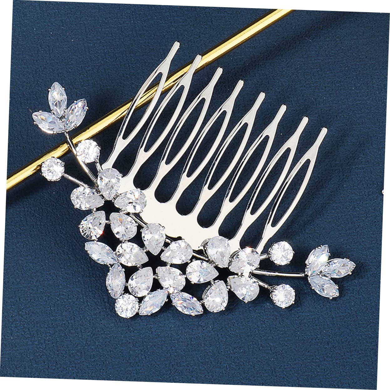 FRCOLOR 4stücke Rhinestone Haarschmuck Für Bräute Wasserfall-haarreif Mit Zirkonia Elegantes Hochzeitsaccessoire Für Damen Leichte Und Komfortable Haarkämme Für Besondere Anlässe