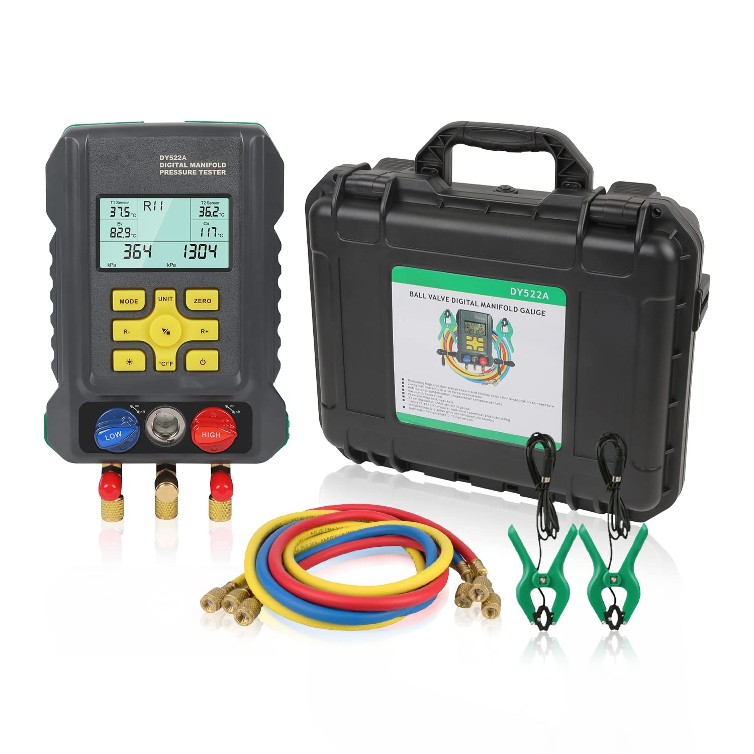 Buy Digital Manifold Gauge with 93 Refrigerant Data,Digital Manifold