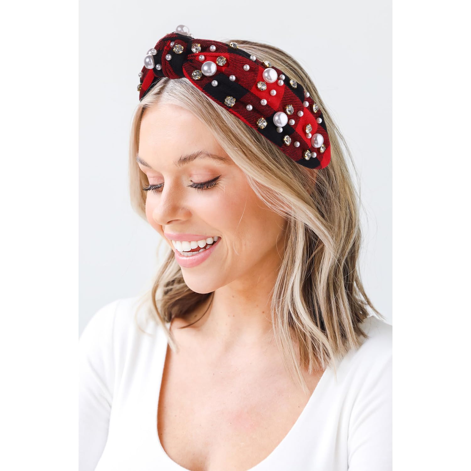 Amazon.com : NVENF Christmas Headband for Women Jeweled Xmas  display picture 2