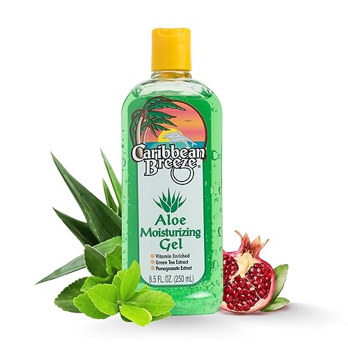 Gel hidratante de aloe, gel de aloe vera de mango cítrico para la piel, enriquecido con vitaminas con té verde y extractos de granada, gel de aloe