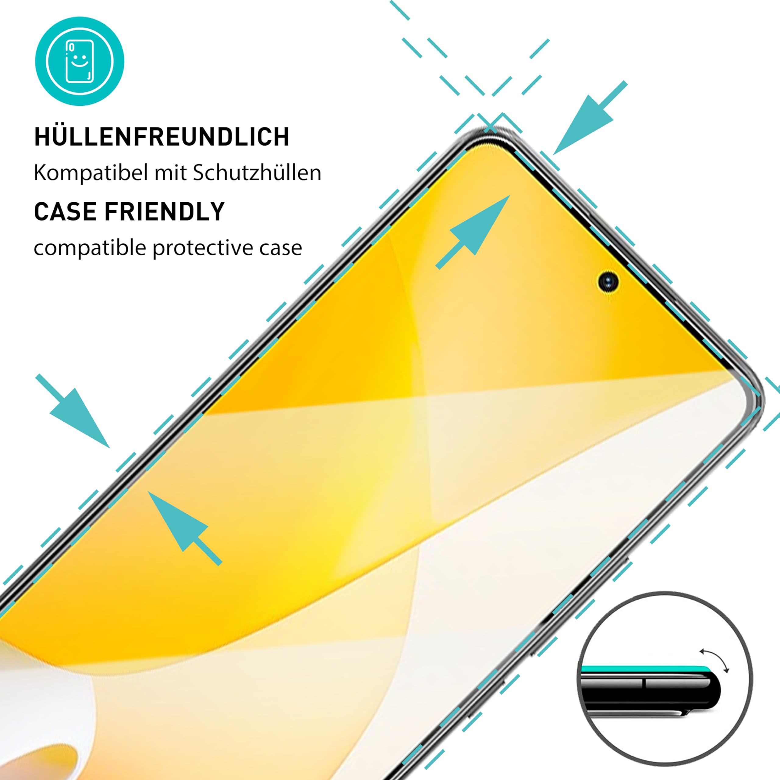 Smartect Schutzglas Set Für Xiaomi Redmi Note 12 4G – 3x Display- + 3x Kameraschutz, 9H Härte, Blasenfrei