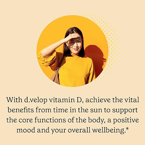 Miniatura 4 de dvelop Suplementos de vitamina D 2400 UI 20 mcg  Vitamina D3 de alta potencia para apoyo inmunológico salud ósea y de corazón  Clínicamente probado