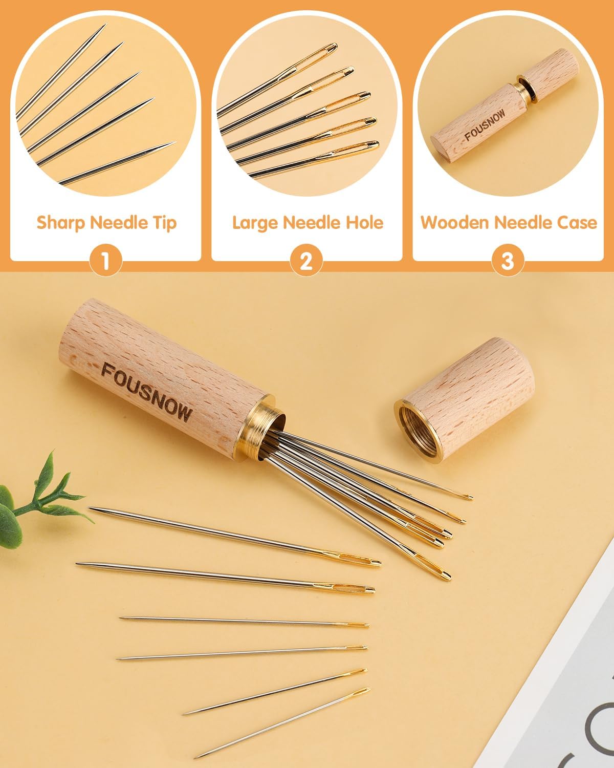 FOUSNOW Upholstery Repair Kit, Sewing Kit with Blue Sewing Threads, Professional Heavy Duty Sewing Kit for Home Repair Sewing Denim Clothes, Denim Bags, Jacket, Shoes, Wallets Crafts