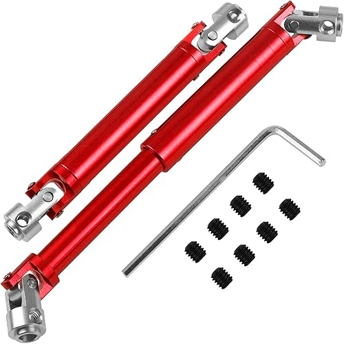 Miniatura 7 de ShareGoo - Eje de transmisión de aleación de aluminio RC para coche, 4.055-5.827in, junta universal CVD, compatible con Axial SCX10 Tamiya CC01 D90