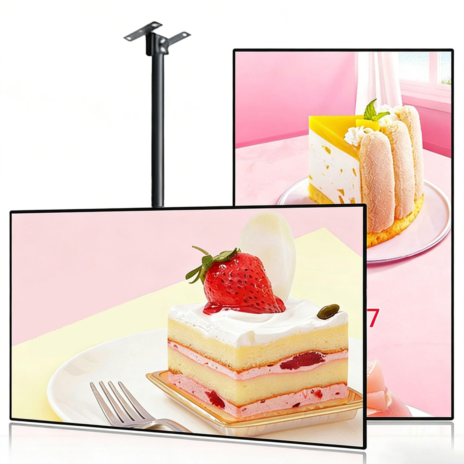 Pudełko reklamowe Digital Signage, ekran reklam komercyjnych Cyfrowy odtwarzacz wideo kiosku, odtwarzacz multimediów reklamowych WIFI z inteligentnym podzielonym ekranem dla restauracji(43 inch)