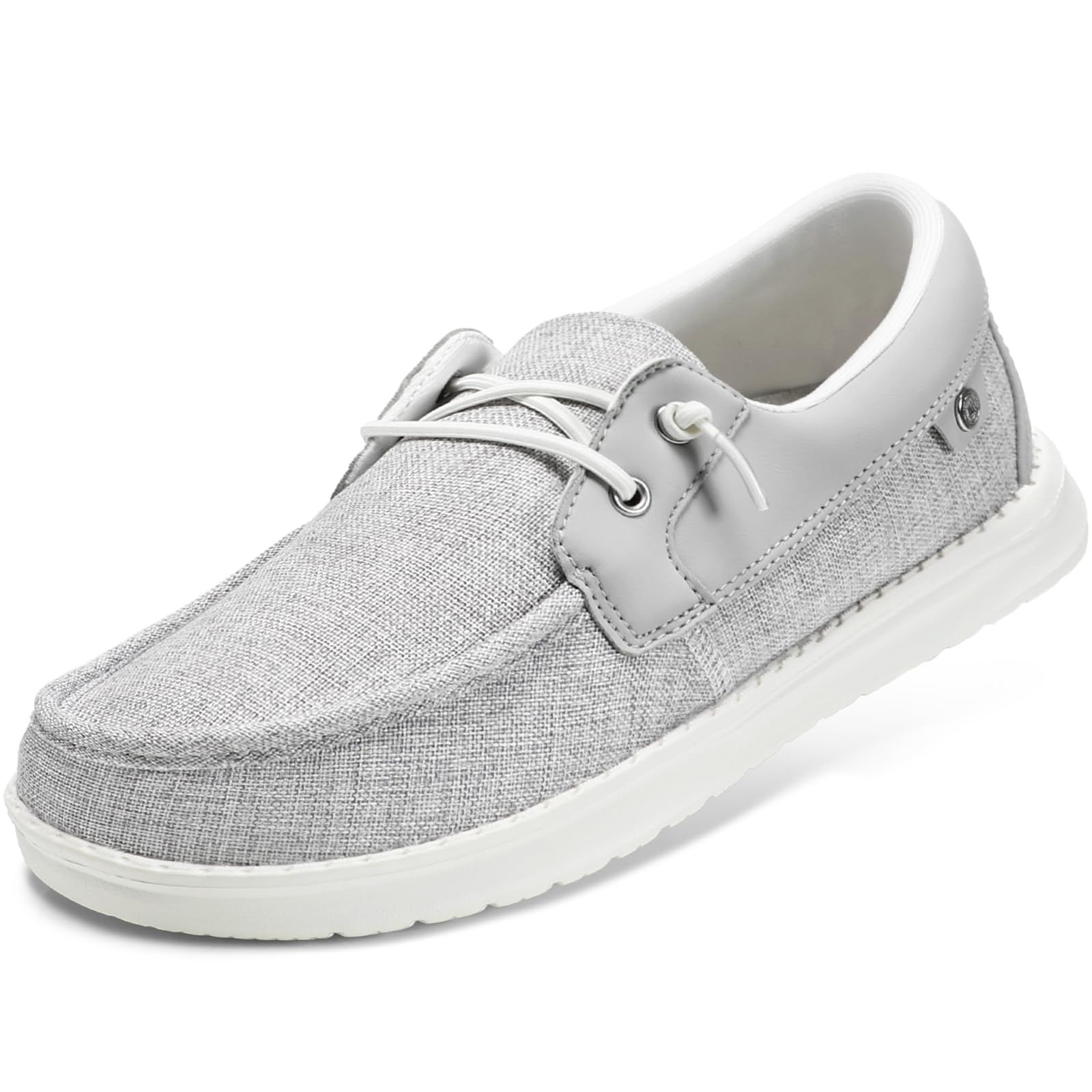 STQ Boat Shoes Men's Business Casual Shoes Slip on Dress Sneakers with Arch Support Insole Lightweight Orthopedic Walking Loafers for Plantar