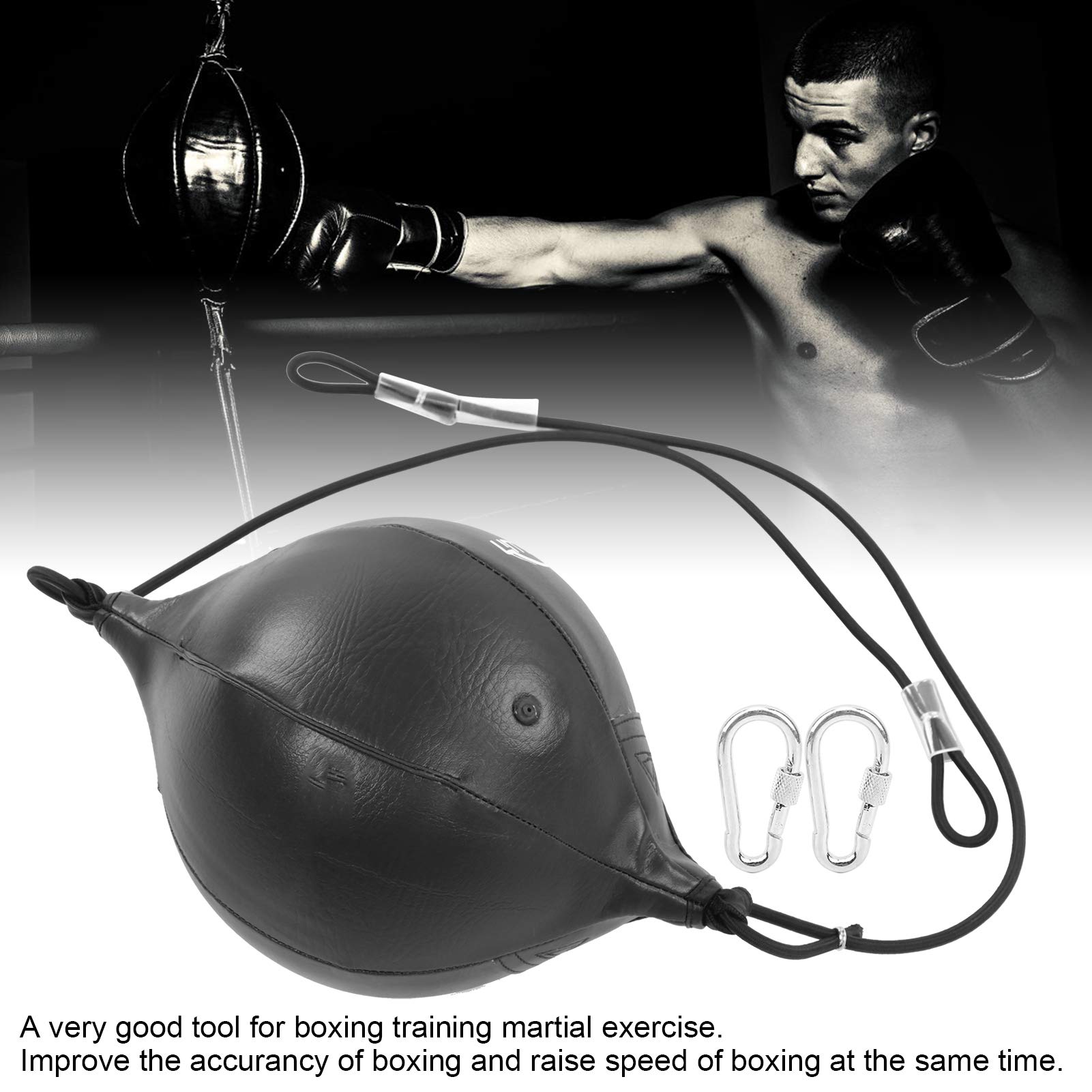 Saco de boxeo inflable de poliuretano 20 cm, doble extremo, giratorio, para muay thai entrenamiento