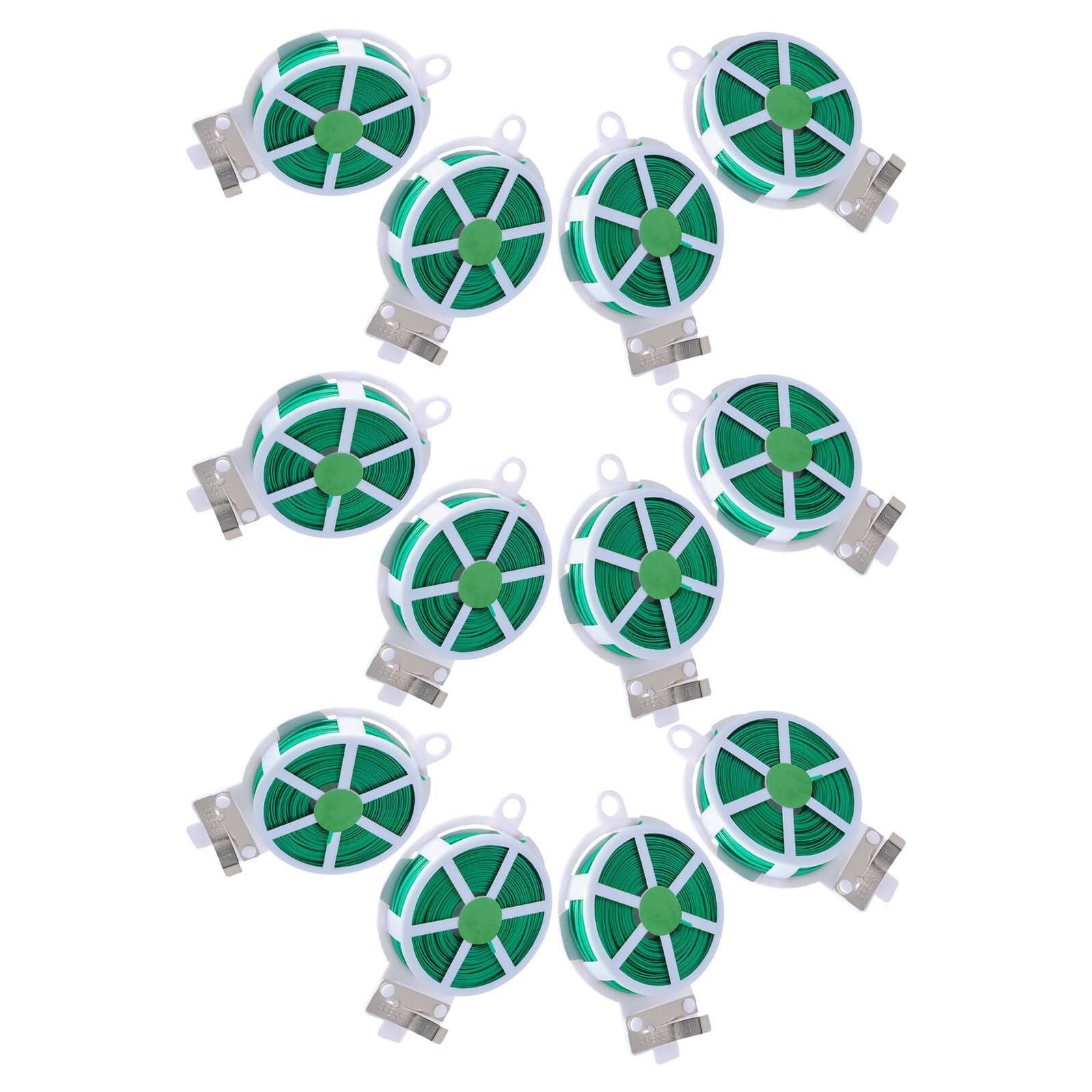 Liens de Jardinage pour Plantes, 12 Rouleaux, Fil Fer PE Vert